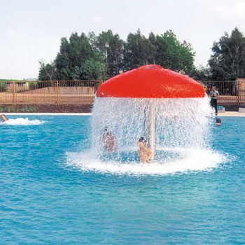 Roter Wasserpilz im Stauseebad Cossebaude