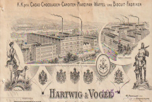 Historischer Briefkopf von Hartwig & Vogel