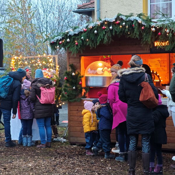 Andrang am Zuckerwattestand